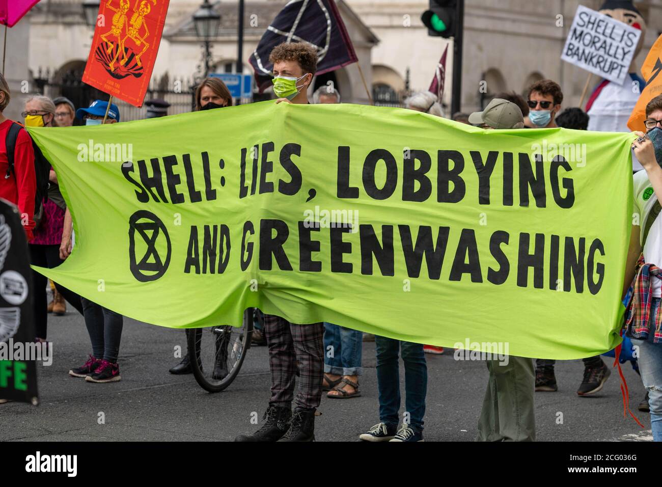 Londra, Regno Unito. 8 Settembre 2020. XR ribellione protesta, Whitehall London UK Credit: Ian Davidson/Alamy Live News Foto Stock