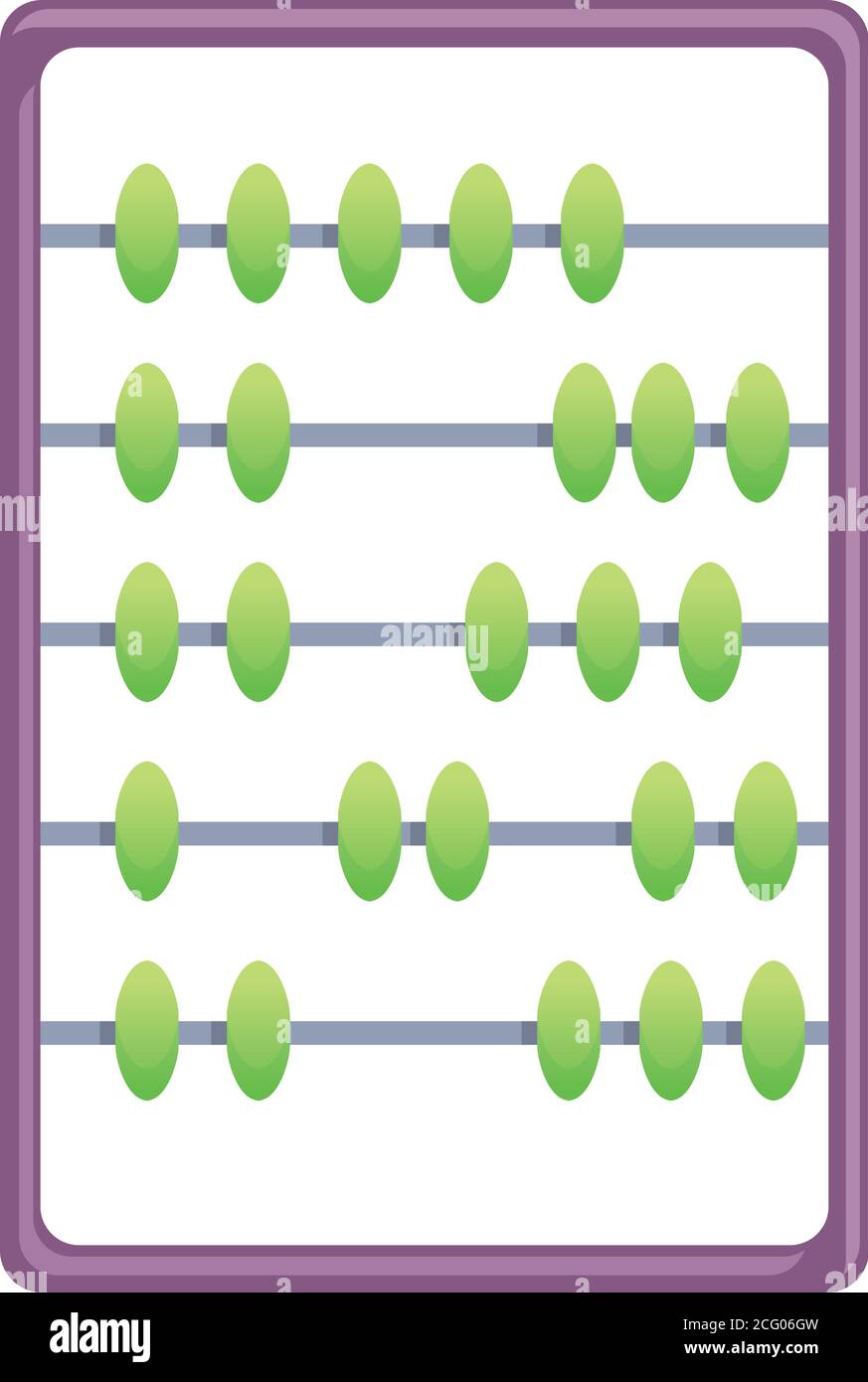 Icona Calcola abacus. Cartoon di Calculate abacus vettore icona per web design isolato su sfondo bianco Illustrazione Vettoriale