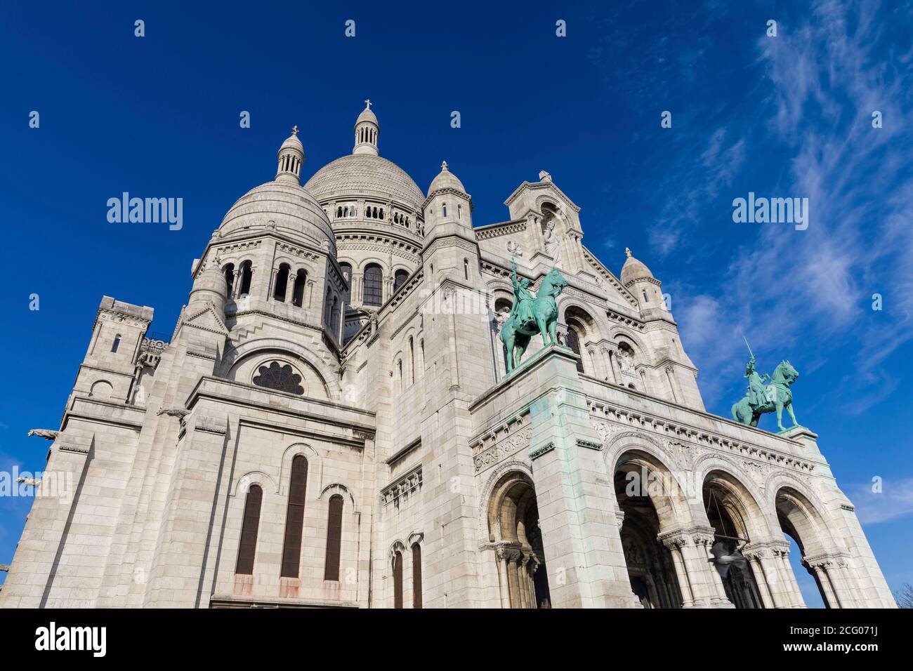 Francia, Parigi (75), Montmartre collina, il Sacro? Basilica di Coeur Foto Stock