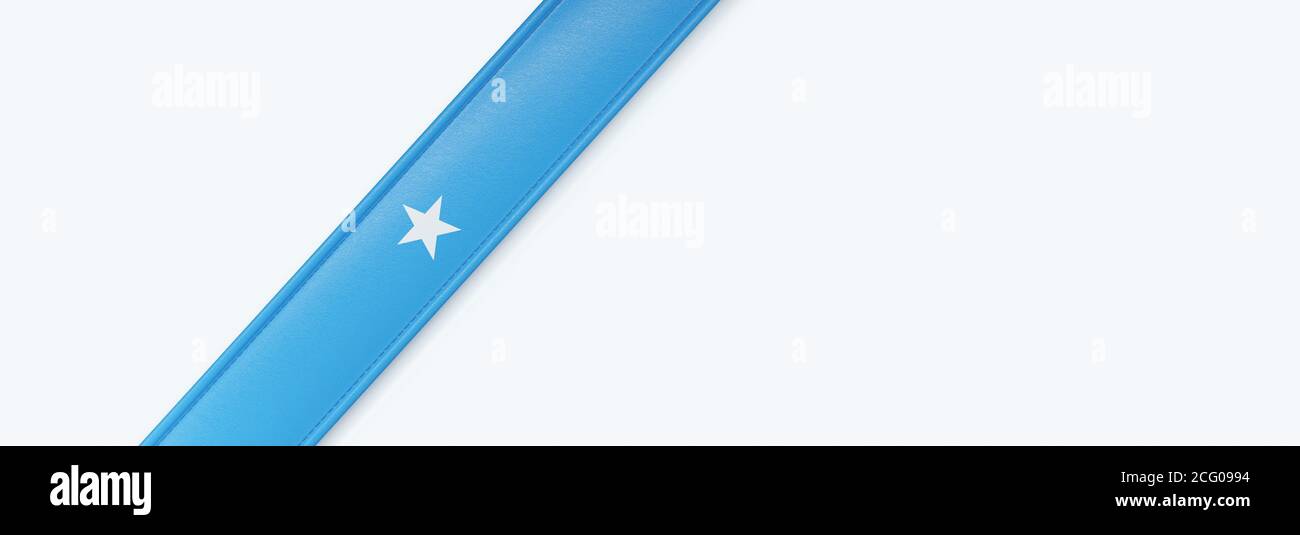 Striscia di cuoio con la bandiera della Somalia. Foto Stock