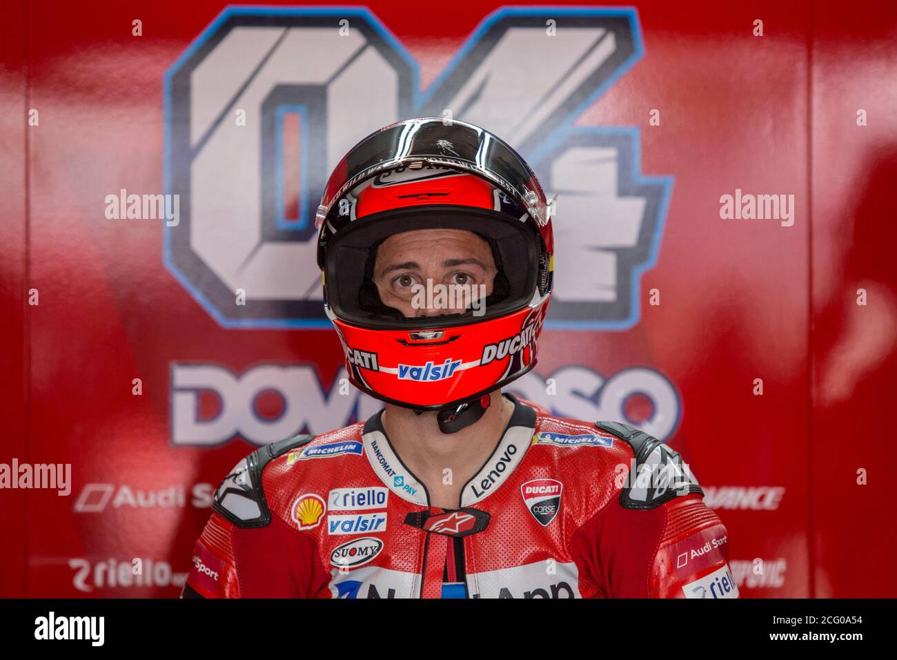 Andrea Dovizioso (Ducati Team) sessione di prove libere del Campionato del  mondo MotoGP 2019, HJC Helmets Motorrad Grand Prix Deutschland, a  Sachsenring, Germania, il 5 luglio 2019 Foto stock - Alamy