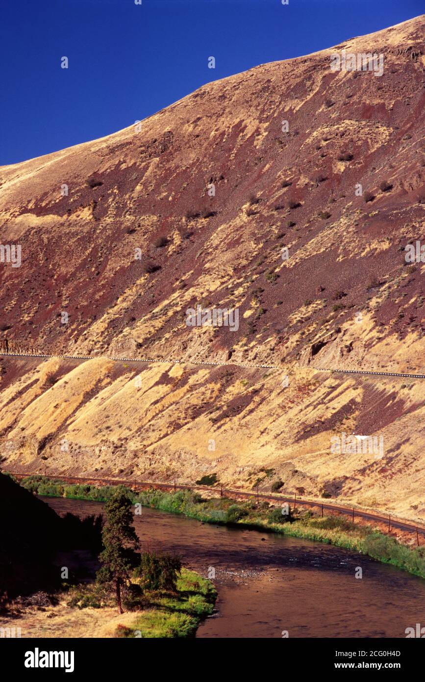 Yakima River Yakima River Canyon Scenic e autostrada ricreative, Washington Foto Stock