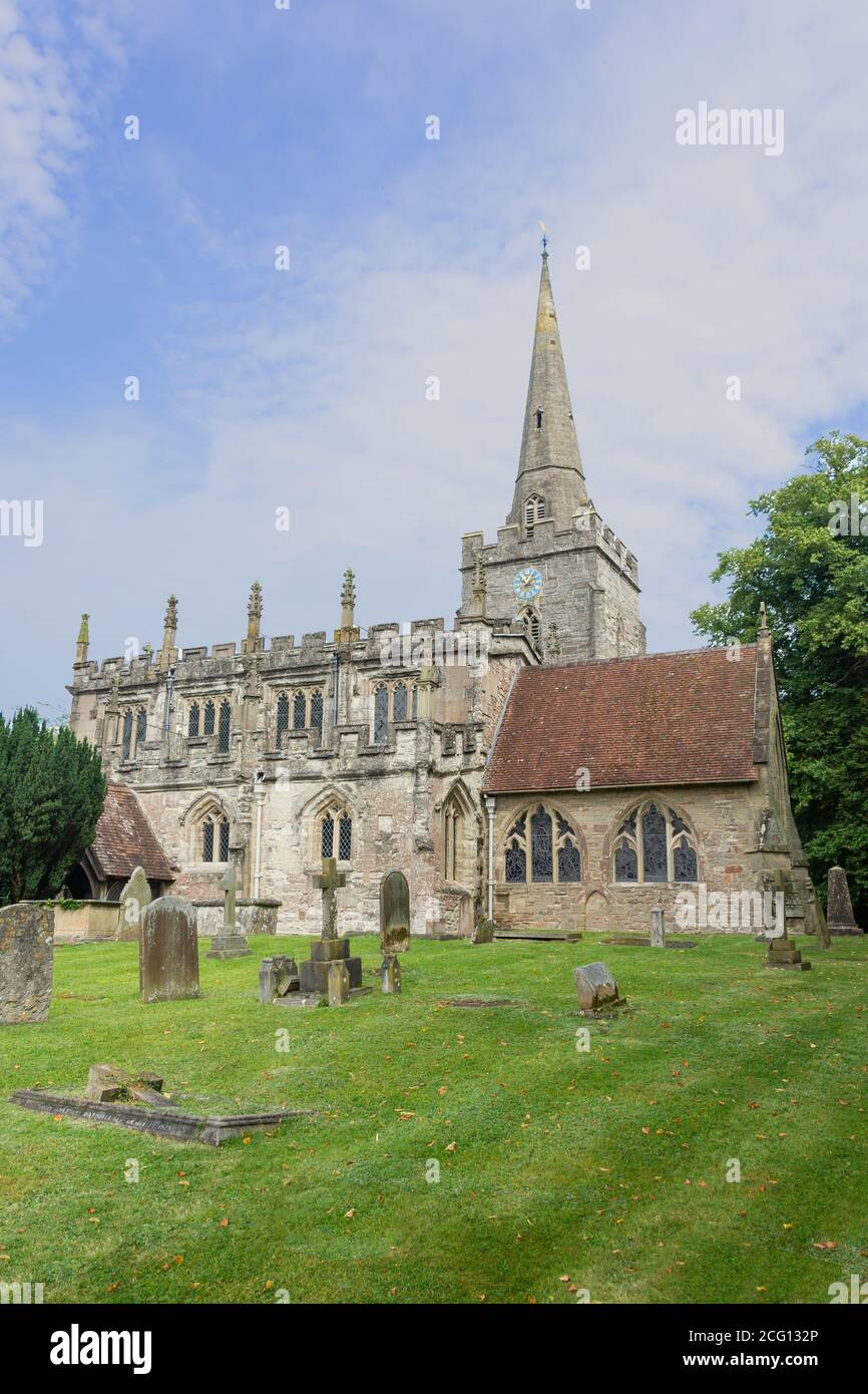 Chiesa di Santa Maria Vergine, Church Lane, Lapworth, Warwickshire, Inghilterra, Regno Unito Foto Stock