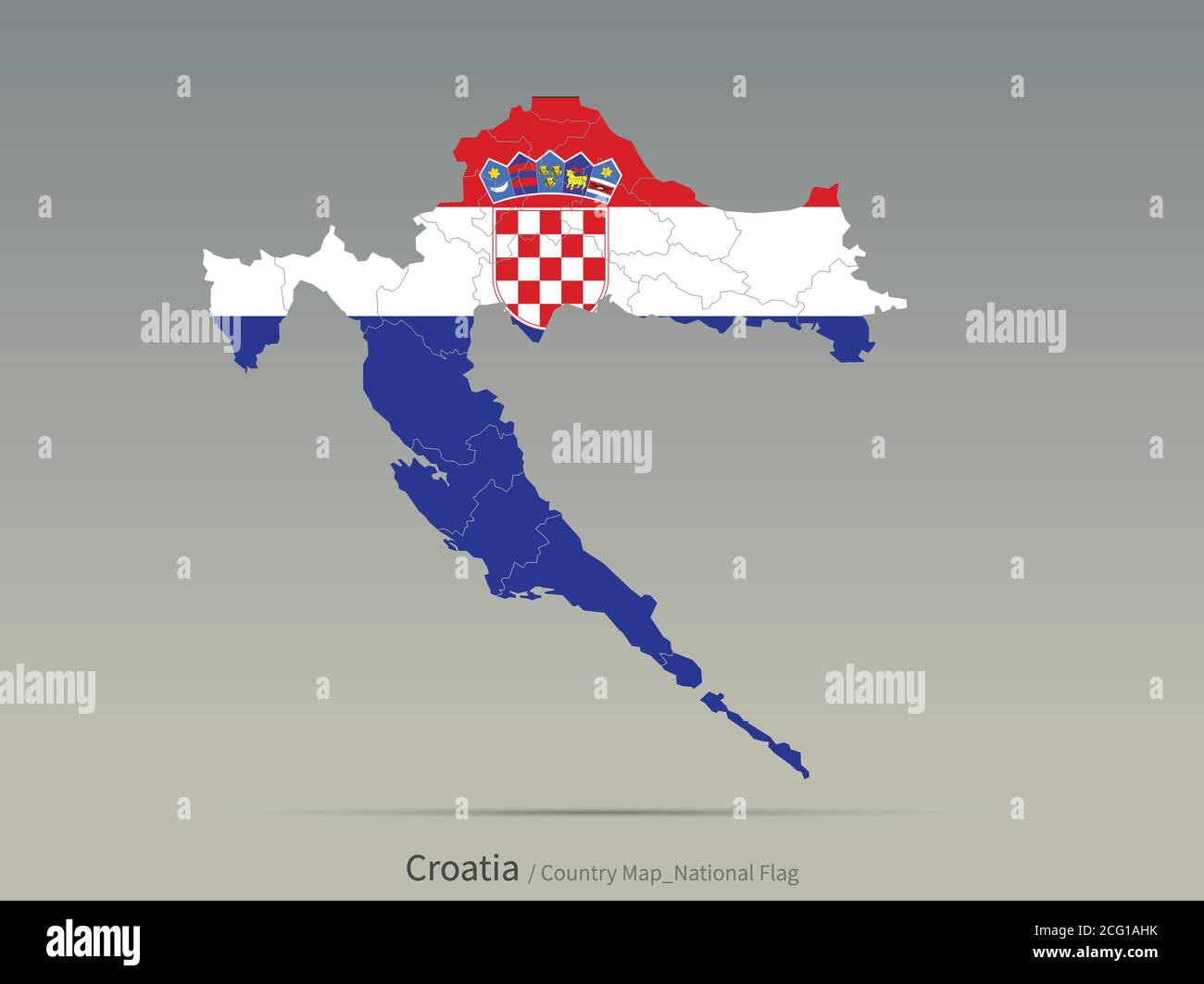 Serbia Bandiera isolata sulla mappa. Carta e bandiera dei paesi europei. Illustrazione Vettoriale