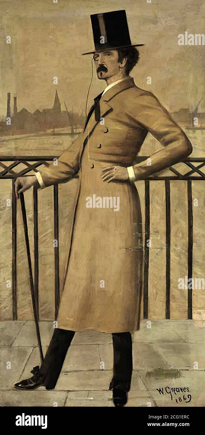 Greaves, walter - James Abbott McNeill Whistler sulla passeggiata di Widow alla sua Casa in Lindsey Row, Chelsea - 18854027054 02b2bee28d o Foto Stock