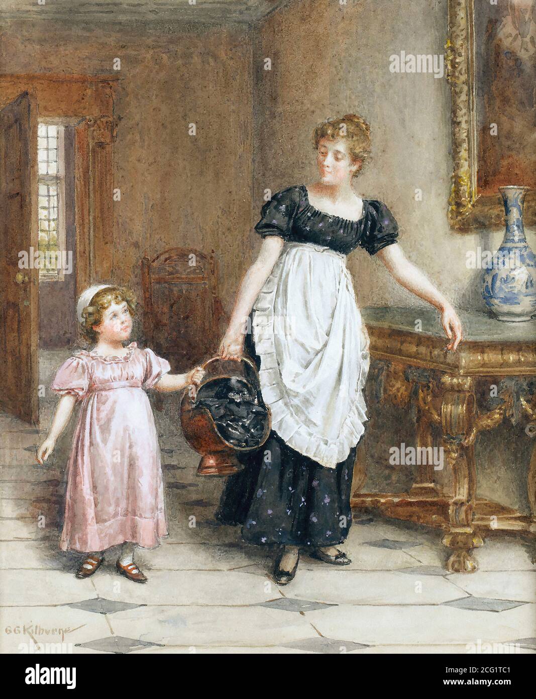 Kilburne George Goodwin - molte mani fanno luce lavoro - British School - 19 ° secolo Foto Stock