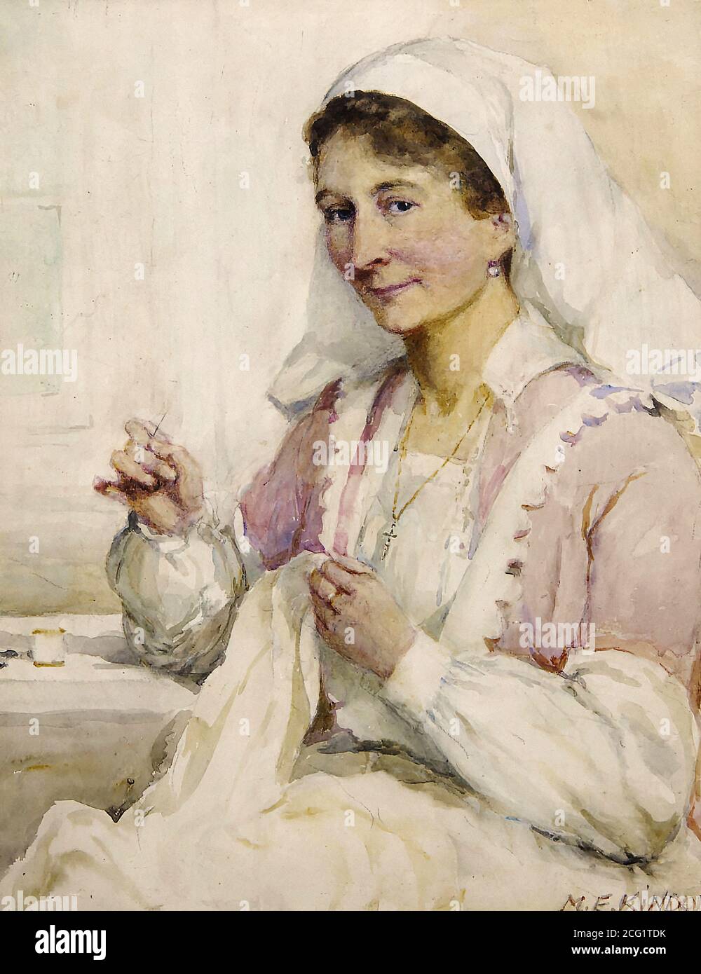 Kindon Mary Evalina - il marinaio al lavoro - britannico Scuola - 19 ° secolo Foto Stock