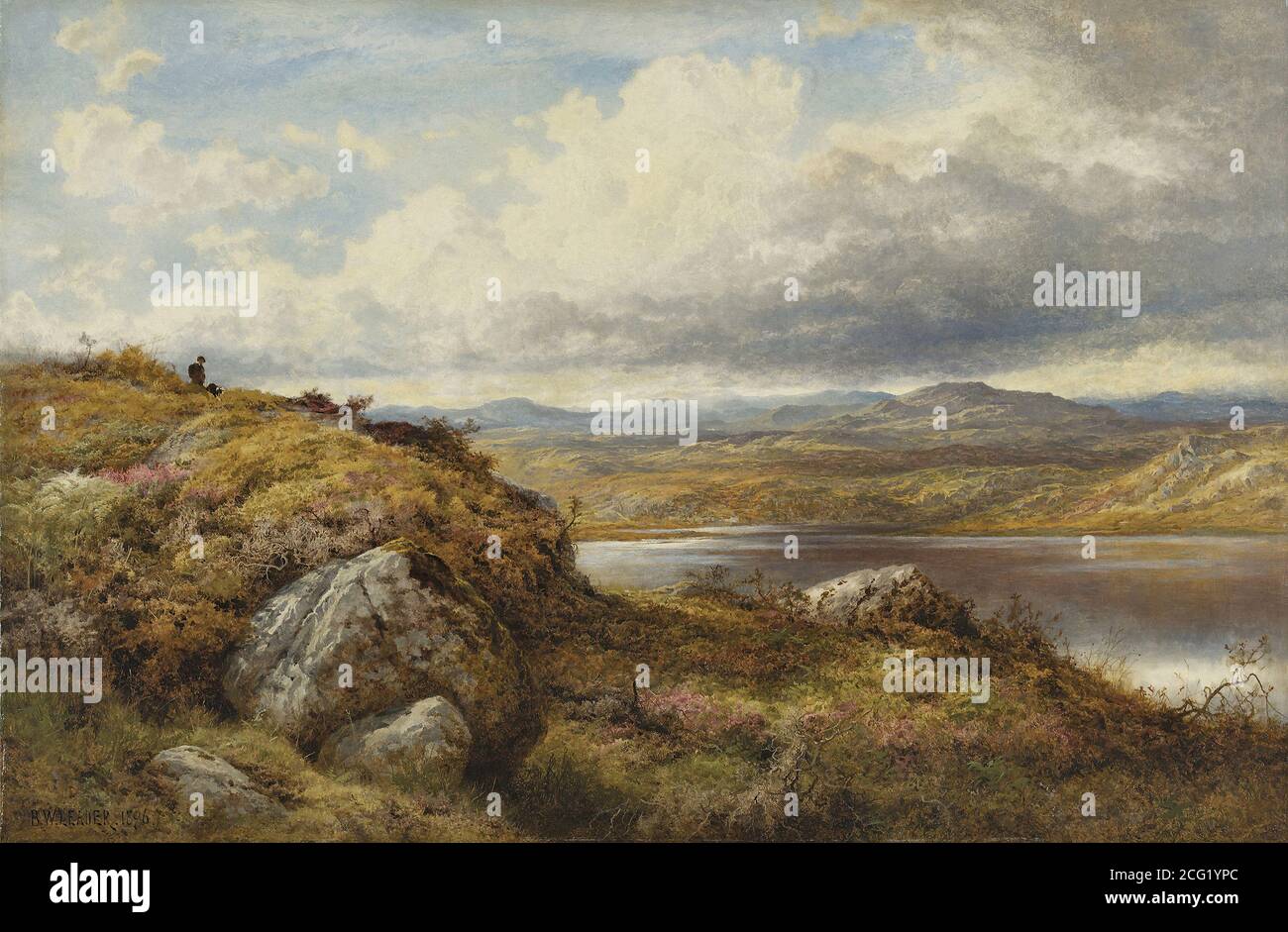 Leader Benjamin Williams - tra le colline gallesi - britannico Scuola - 19 ° secolo Foto Stock