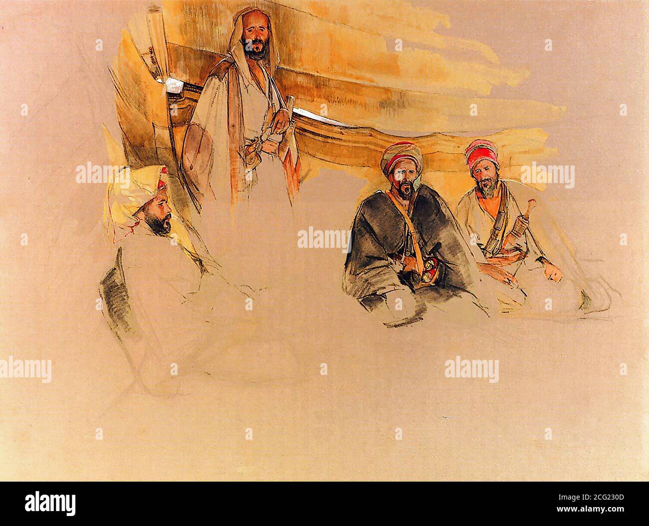 Lewis John Frederick - un accampamento beduino Monte Sinai - British School - 19 ° secolo Foto Stock