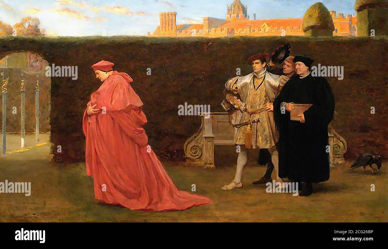 Lucas John Seymour - Cardinale Wolsey in Disgrace - britannico Scuola - 19 ° secolo Foto Stock