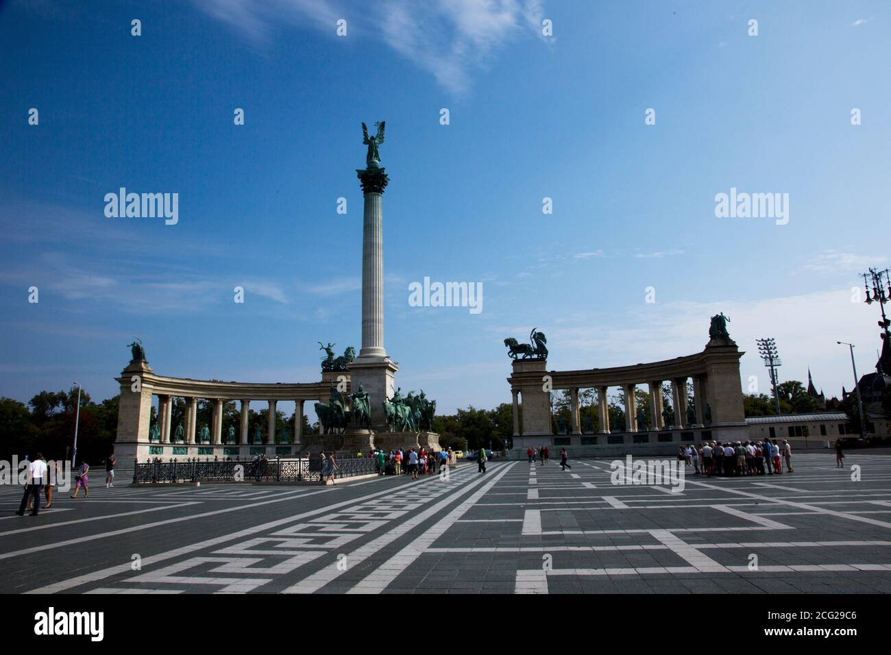 Europa dell'Est, Ungheria, Budapest, Hosok Tere (Piazza degli Eroi) Foto Stock