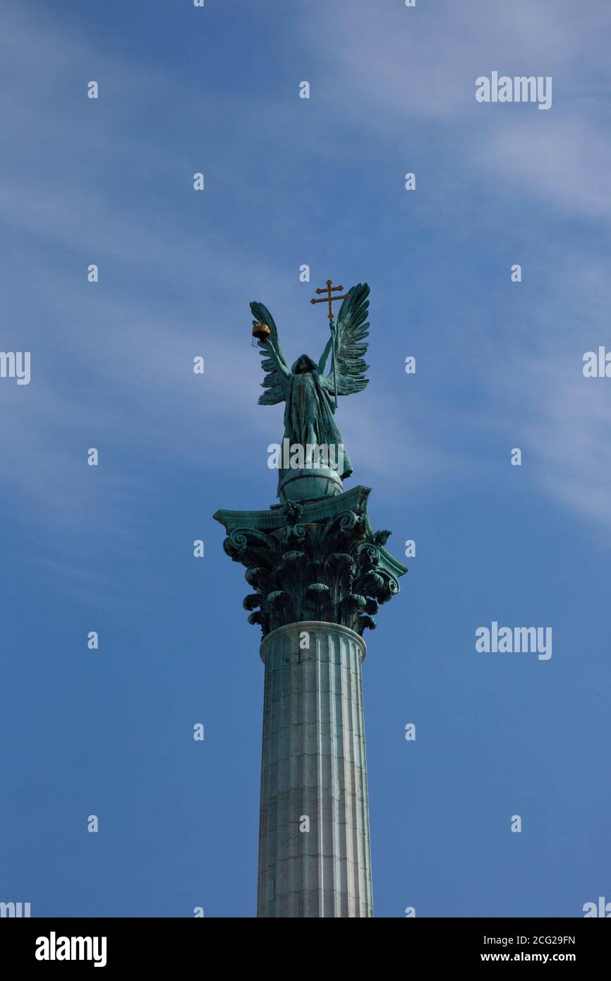 Europa dell'Est, Ungheria, Budapest, Hosok Tere (Piazza degli Eroi) Foto Stock