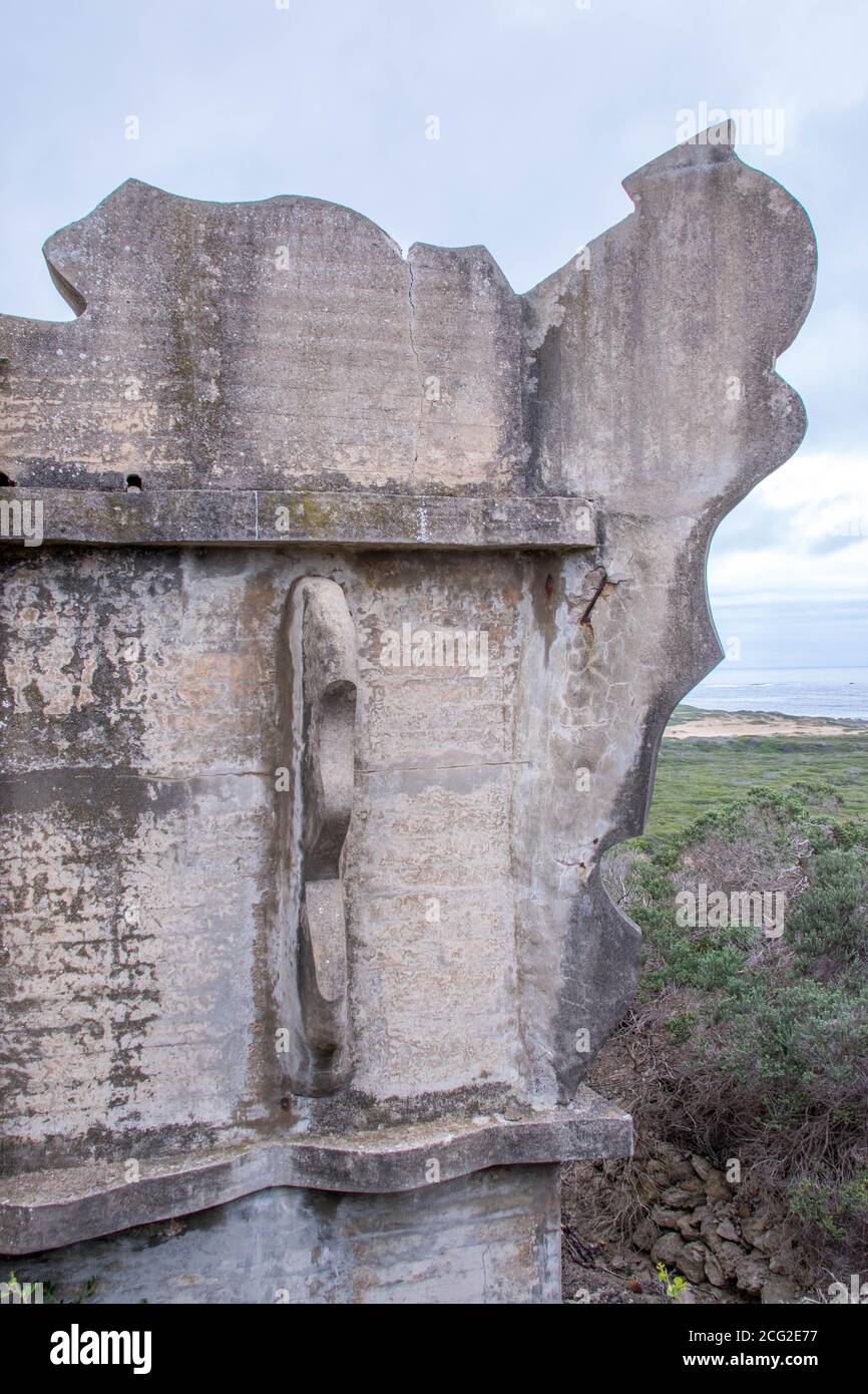 Port Elizabeth, Sudafrica - il posto di osservazione della fortezza costiera presso il sito militare di Sea Hill a Capo Recife fuori dalla città Foto Stock
