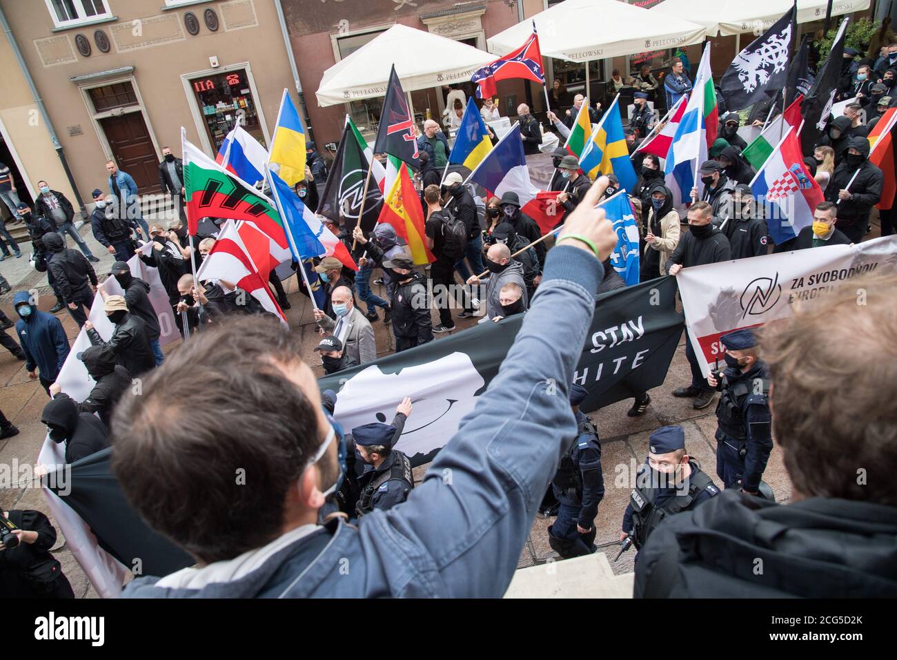 La contrommanifestazione alle guerre dei fratelli non più marciano a Danzica, in Polonia. 5 Settembre 2020 © Wojciech Strozyk / Alamy Stock Photo *** Local Caption Foto Stock