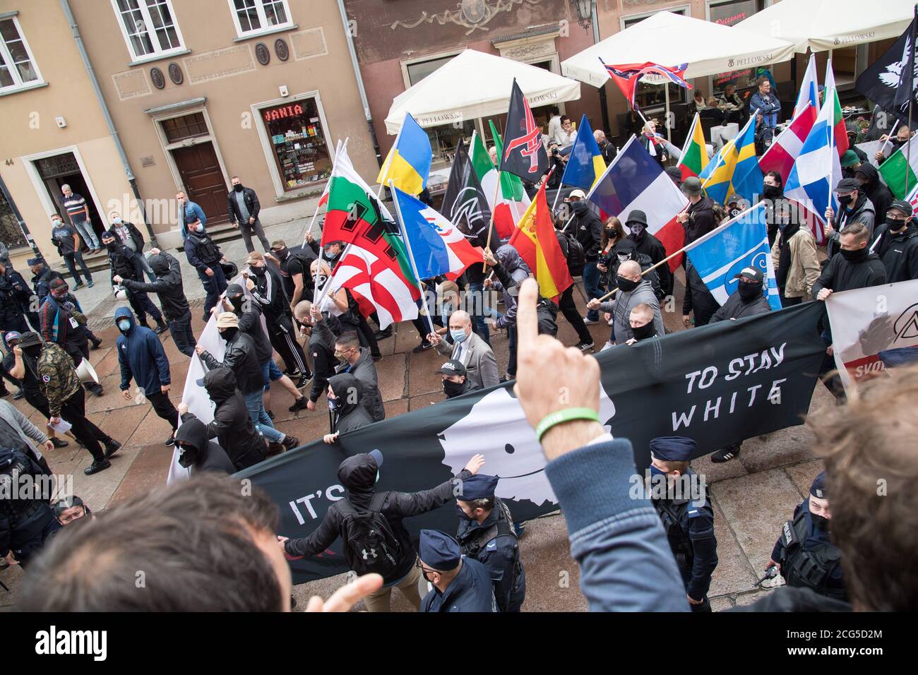 La contrommanifestazione alle guerre dei fratelli non più marciano a Danzica, in Polonia. 5 Settembre 2020 © Wojciech Strozyk / Alamy Stock Photo *** Local Caption Foto Stock