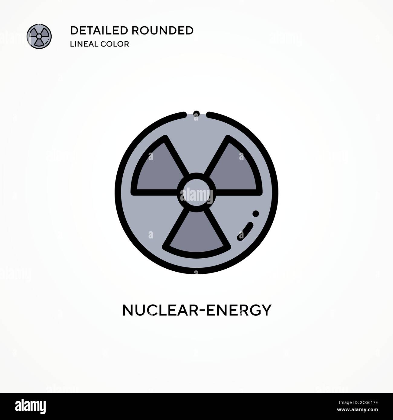 Icona vettore energia nucleare. Concetti moderni di illustrazione vettoriale. Facile da modificare e personalizzare. Illustrazione Vettoriale