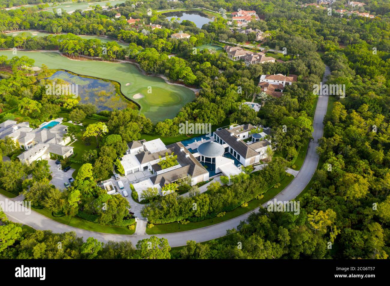 Immagine aerea della casa di Michael Jordans Jupiter Florida USA Foto Stock