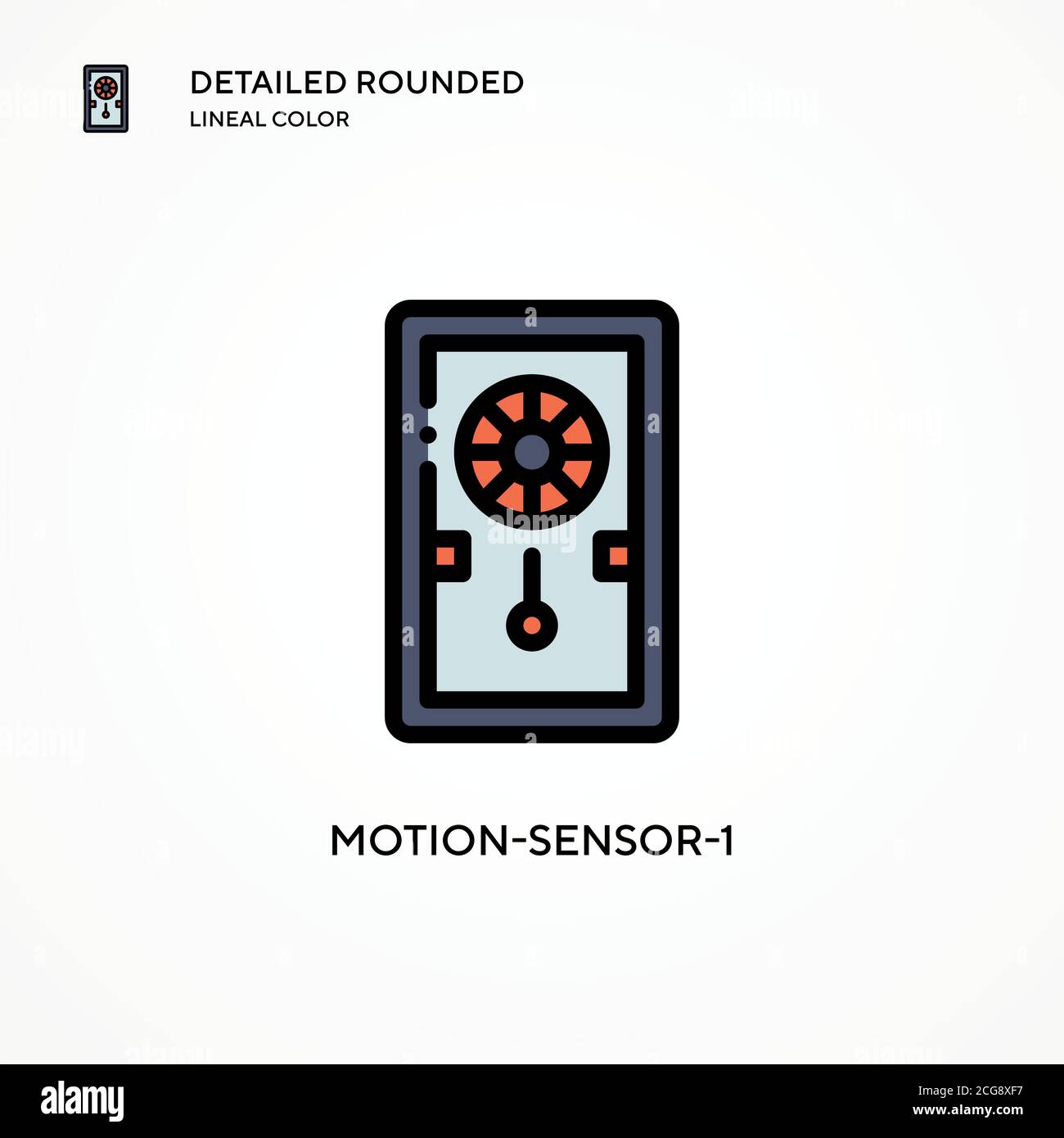 Icona vettore sensore di movimento-1. Concetti moderni di illustrazione vettoriale. Facile da modificare e personalizzare. Illustrazione Vettoriale