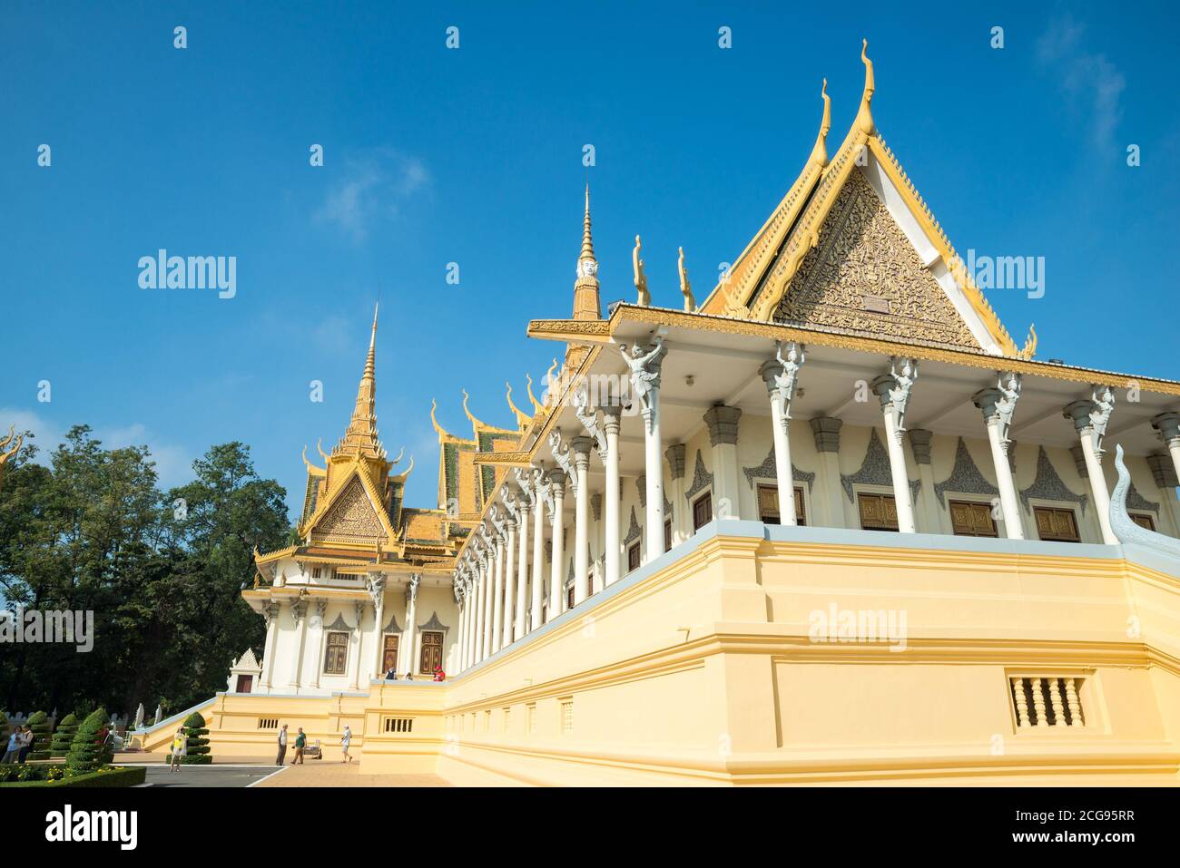 La Sala del Trono del Palazzo reale della Cambogia in Phnom Penh, Cambogia, Asia Foto Stock