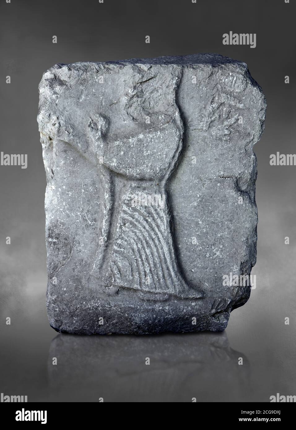 Pannello di rilievo di Hittite della dea Ishtar, capitale di Hattusa, nuovo Regno di Hittite 1450-1200 AC, Museo Archeologico di Bogazkale, Turchia. Foto Stock