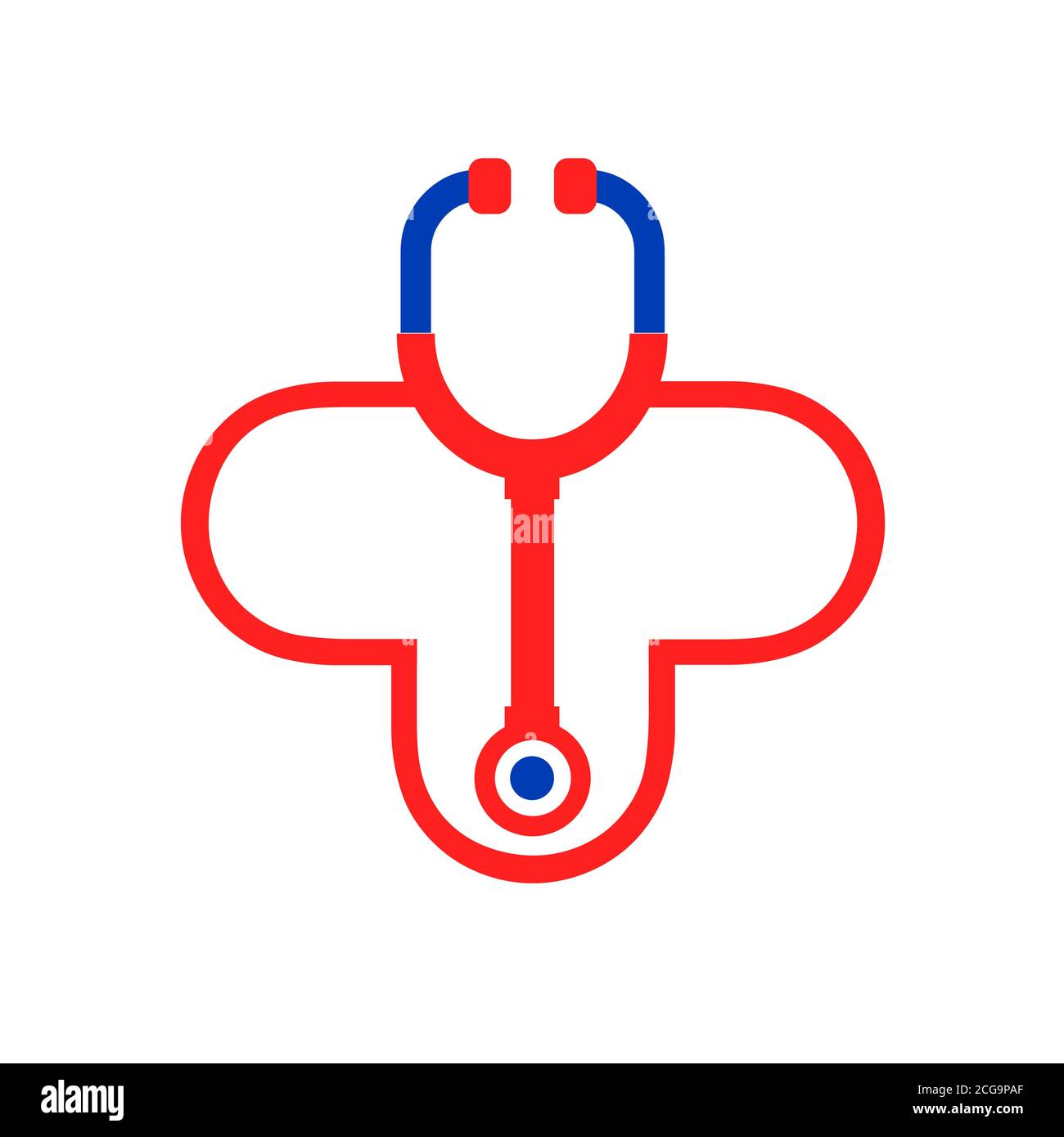 Il disegno del logo del medico e del vettore di illustrazione per la farmacia medica e di sanità e simboli dell'ospedale della clinica. Illustrazione Vettoriale