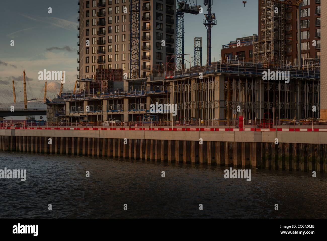 Cantiere sulla London City Island, East London Foto Stock