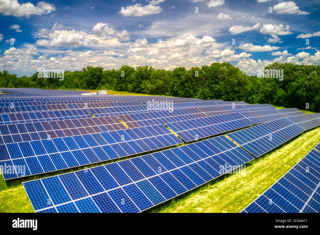 Lapeer Turrill Solar Plant, Michigan Foto Stock