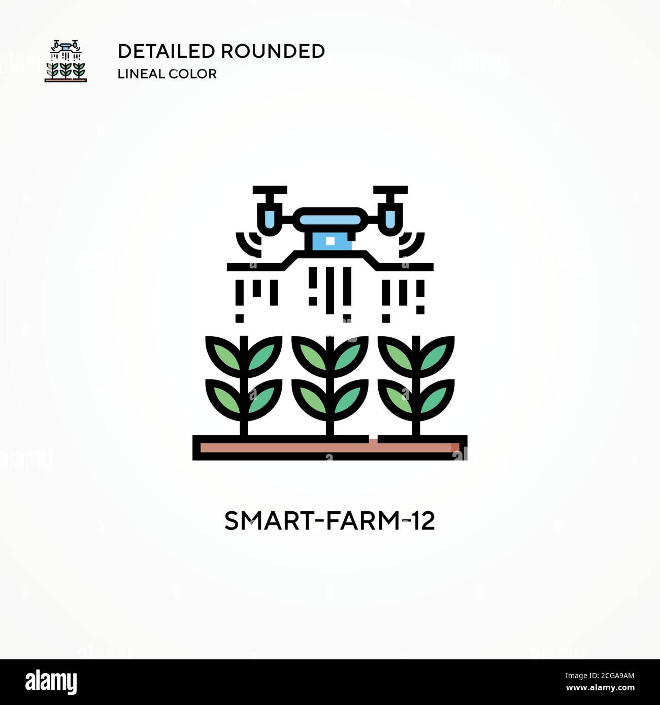 Icona vettore Smart-farm-12. Concetti moderni di illustrazione vettoriale. Facile da modificare e personalizzare. Illustrazione Vettoriale