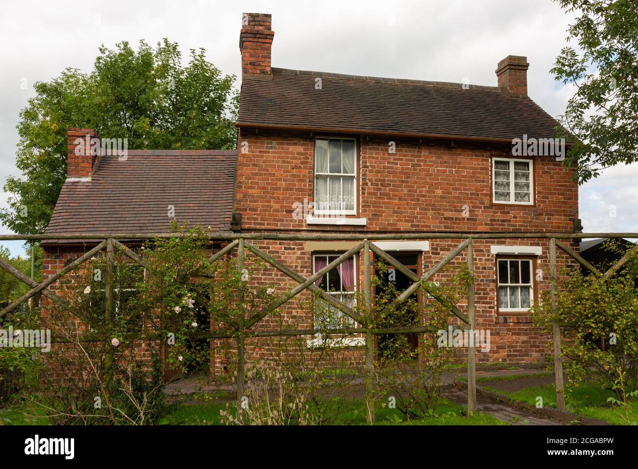 Vecchio cottage nel Black Country Living Museum, Dudley, Regno Unito Foto Stock