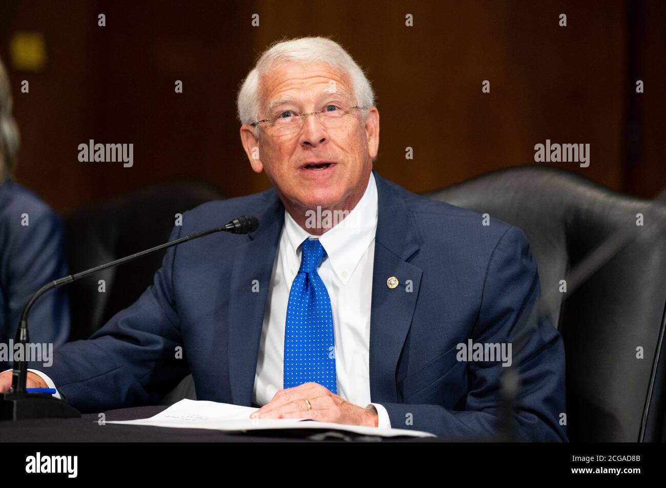 Washington, DC, Stati Uniti. 9 Settembre 2020. 9 settembre 2020 - Washington, DC, Stati Uniti: Il senatore degli Stati Uniti ROGER WICKER (R-MS) che parla ad un'audizione del Comitato giudiziario del Senato per considerare le nomine ai vari giudici federali. Credit: Michael Brochstein/ZUMA Wire/Alamy Live News Foto Stock