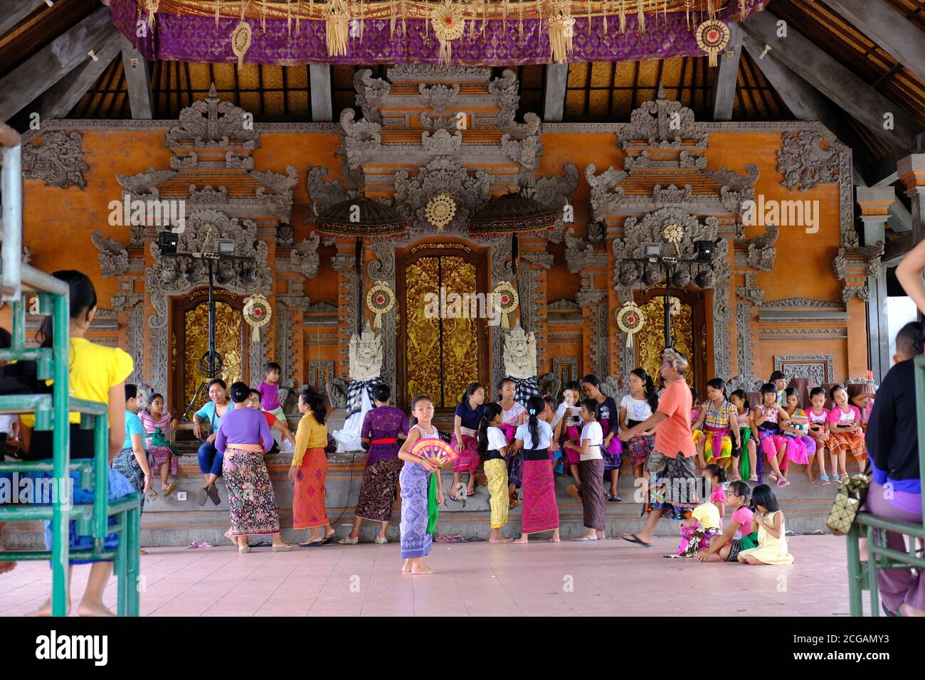 Bali Ubud Indonesia - Danza d'arte balinese del Palazzo di Ubud Foto Stock