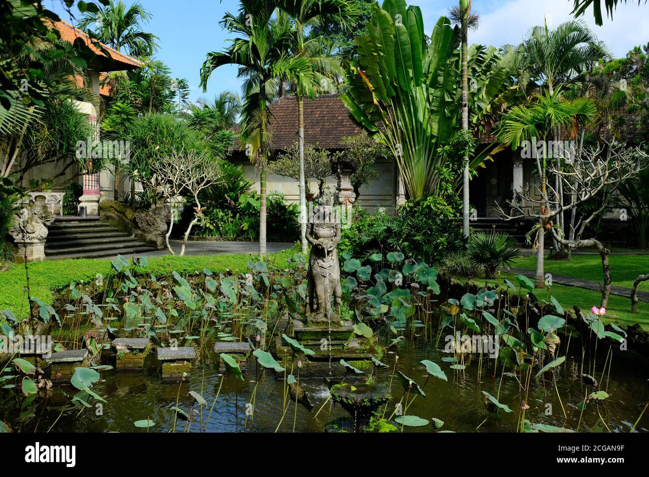 Bali Ubud Indonesia - Area Giardino nel Museo Puri Lukisan Foto Stock