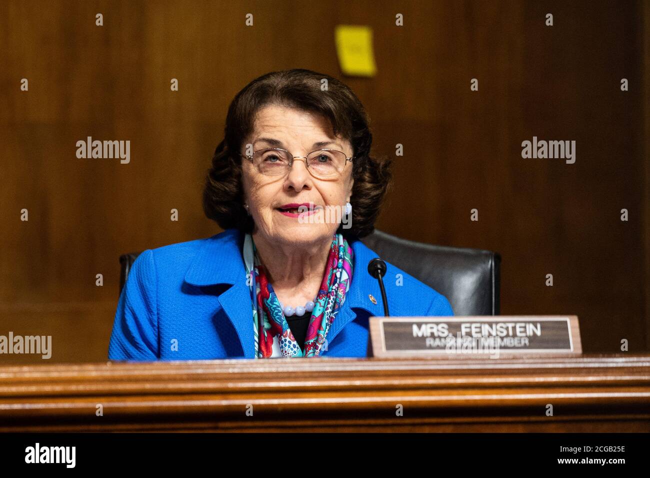 Washington, Stati Uniti. 09 settembre 2020. La senatrice statunitense Dianne Feinstein (D-CA) parla ad un'audizione del Comitato giudiziario del Senato per prendere in considerazione le candidature a vari giudici federali. Credit: SOPA Images Limited/Alamy Live News Foto Stock