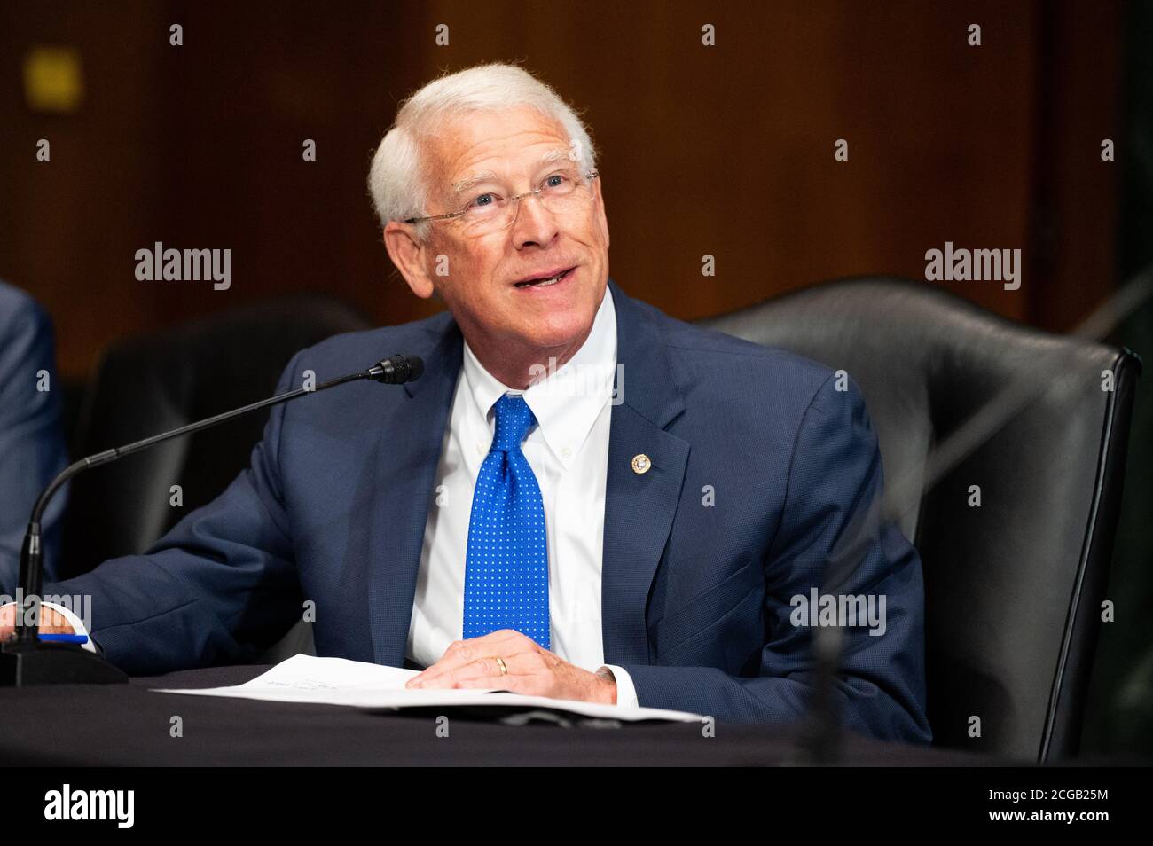 Washington, Stati Uniti. 09 settembre 2020. Il senatore degli Stati Uniti Roger Wicker (R-MS) parla ad un'audizione del Comitato giudiziario del Senato per considerare le nomine a vari giudici federali. Credit: SOPA Images Limited/Alamy Live News Foto Stock