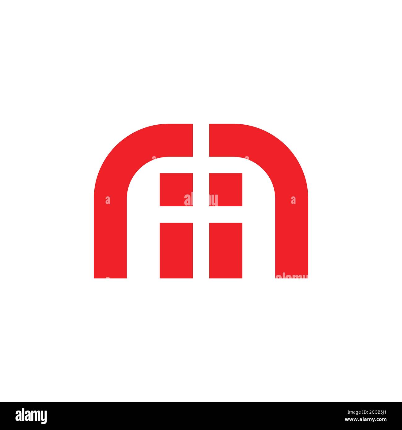 vettore di logo geometrico semplice letter mi Illustrazione Vettoriale