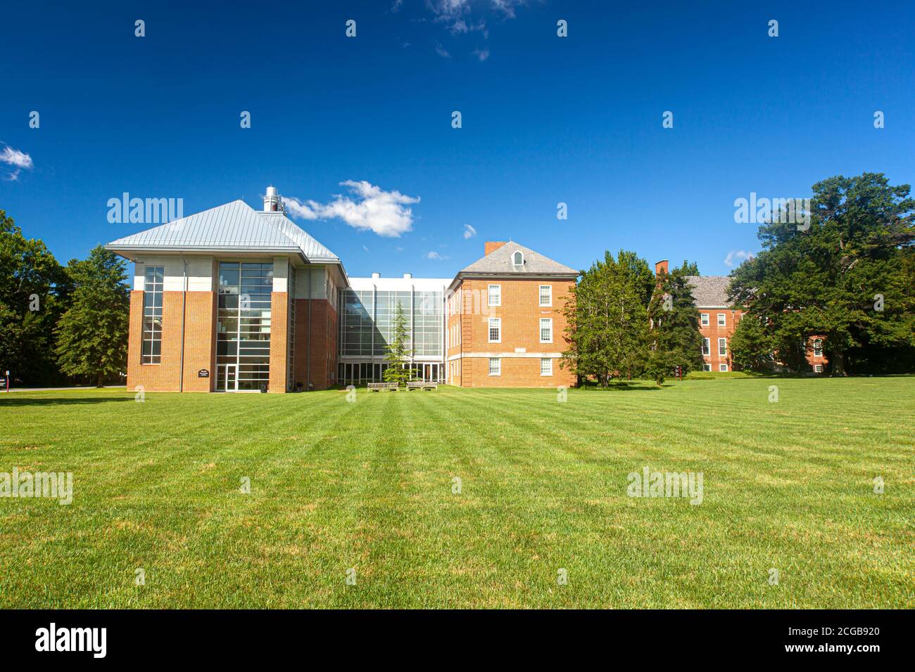 Chestertown, MD, USA 08/30/2020: Il campus principale del Washington College, un college privato di materie umanistiche fondato nel 1782 a Chestertown, MD. George Wash Foto Stock