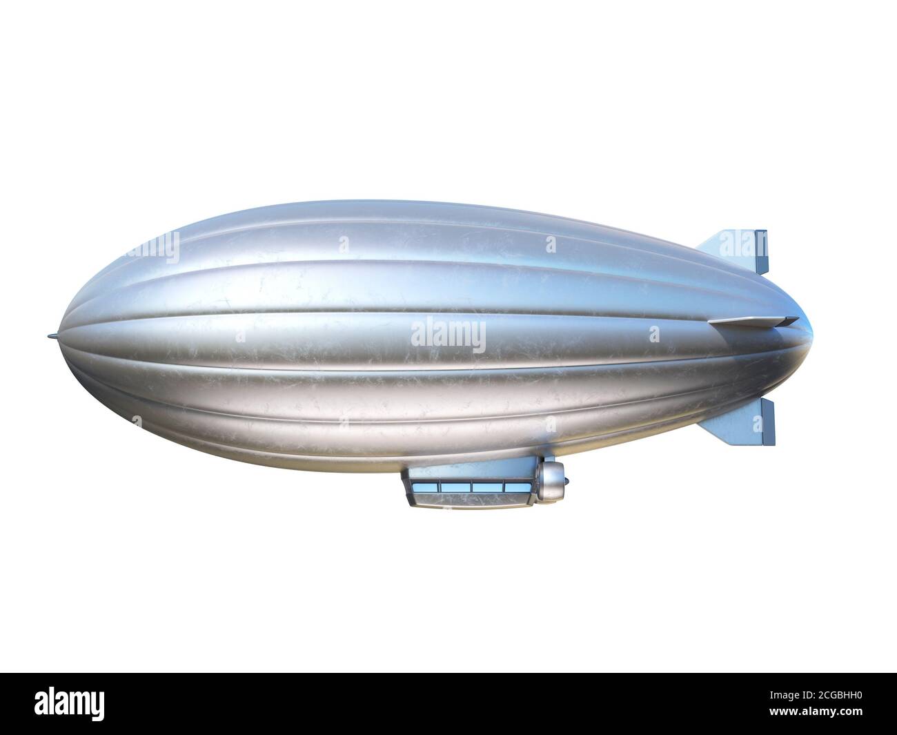 Zeppelin Airship con spazio di copia, rendering 3d Foto Stock