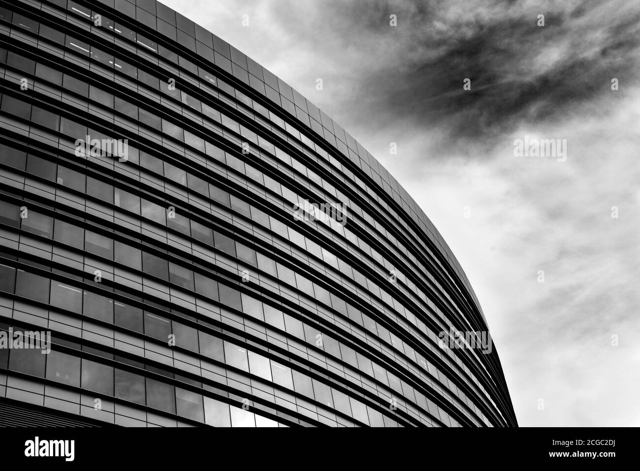 Vista esterna dell'edificio Zote Tarasy Varsavia, Polonia, costruito nel 2007. Foto Stock