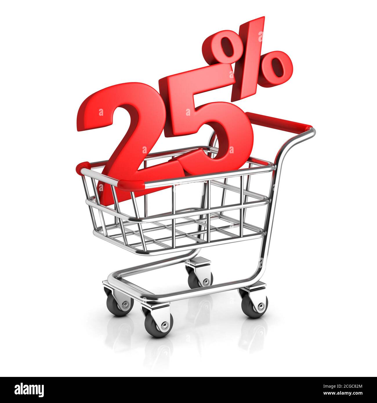 25% di sconto nel carrello Foto Stock