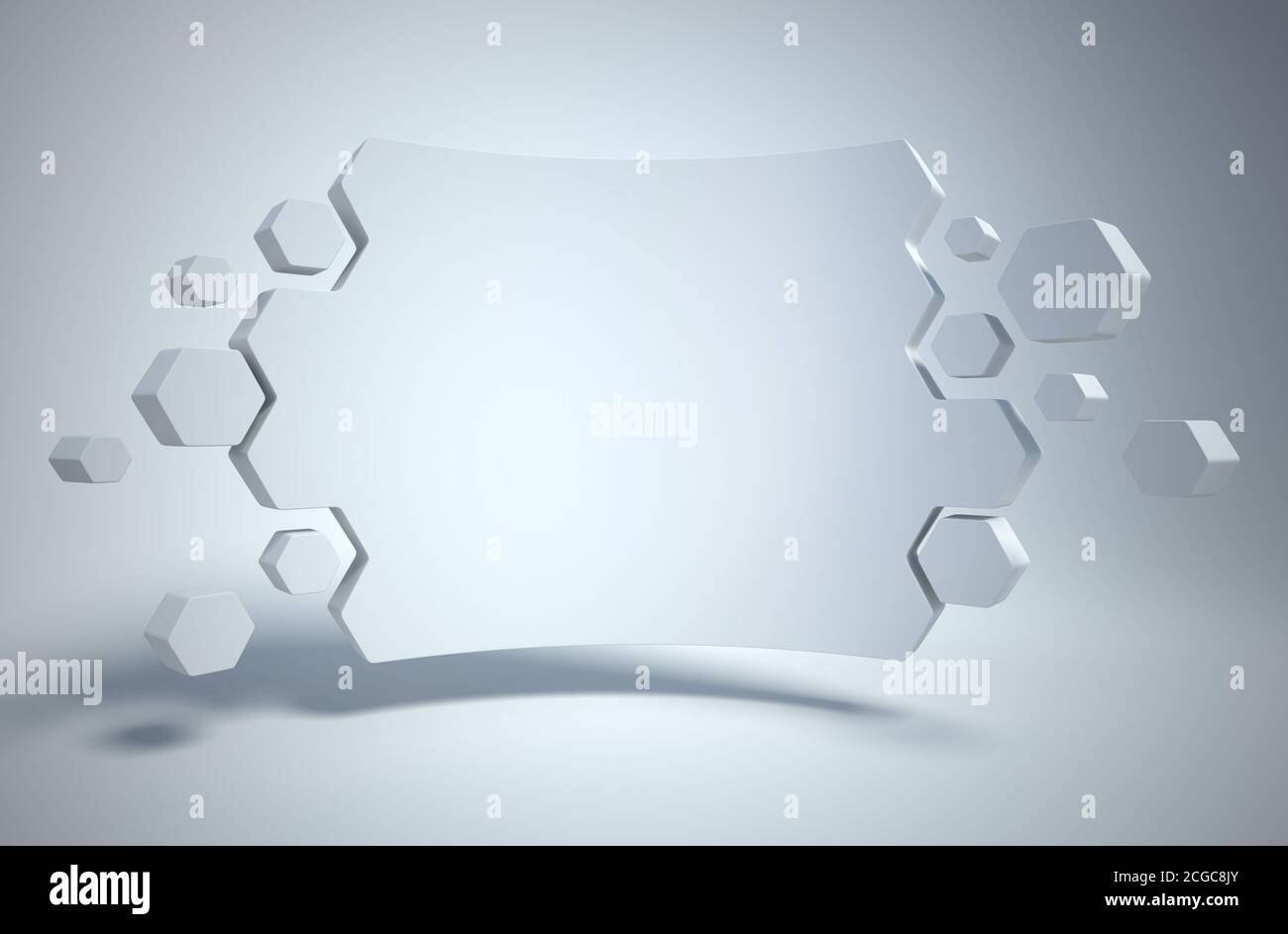 geometria astratta sfondo 3d, copy space board Foto Stock