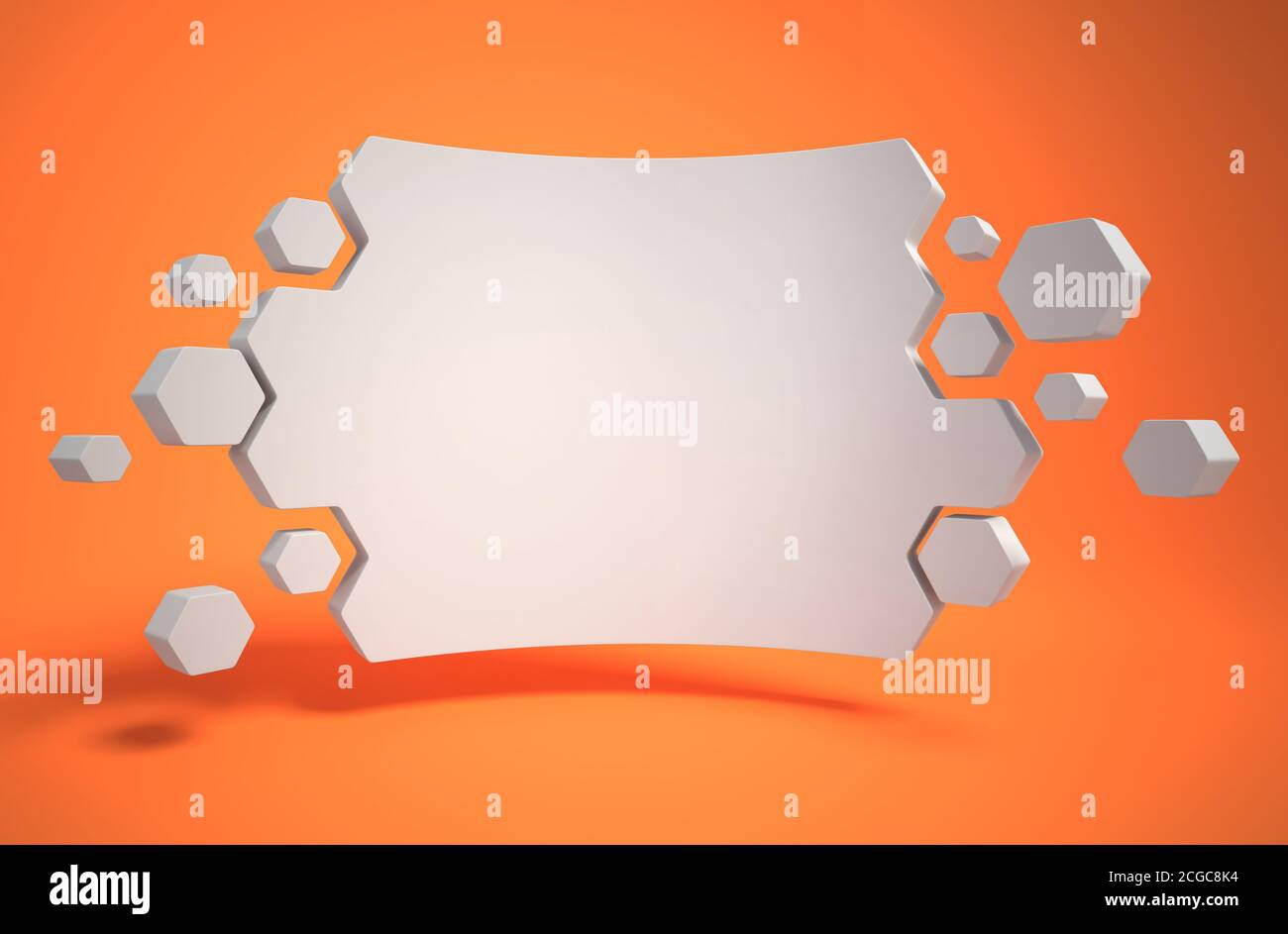 geometria astratta sfondo 3d, copy space board Foto Stock