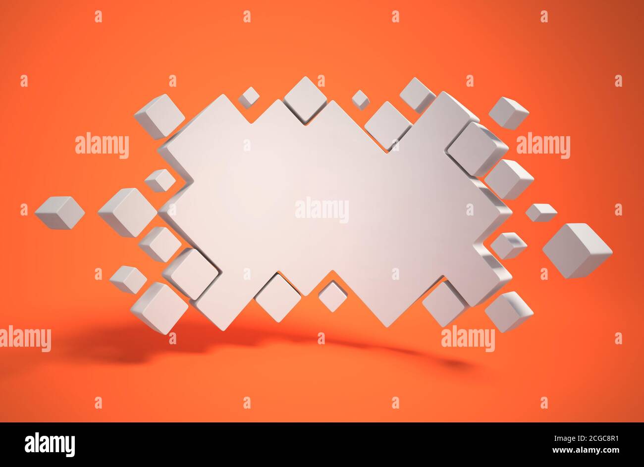 geometria astratta sfondo 3d, copy space board Foto Stock