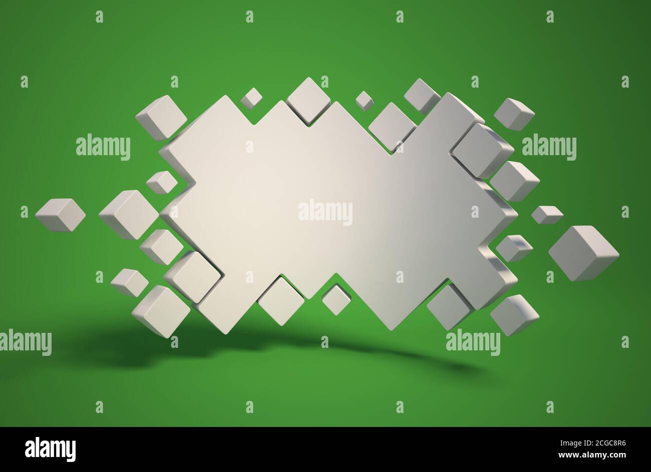 geometria astratta sfondo 3d, copy space board Foto Stock