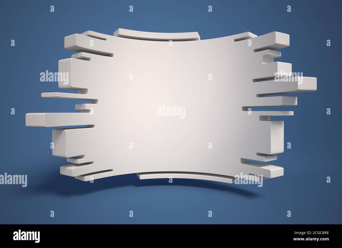 geometria astratta sfondo 3d, copy space board Foto Stock