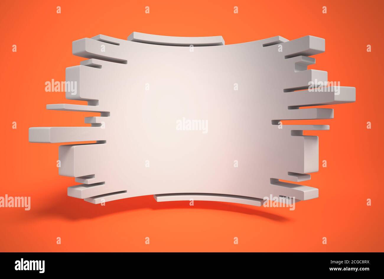 geometria astratta sfondo 3d, copy space board Foto Stock