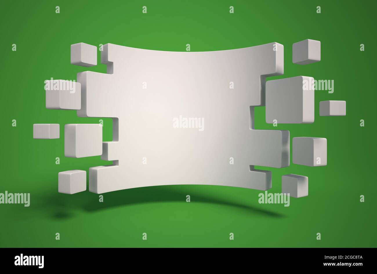 geometria astratta sfondo 3d, copy space board Foto Stock