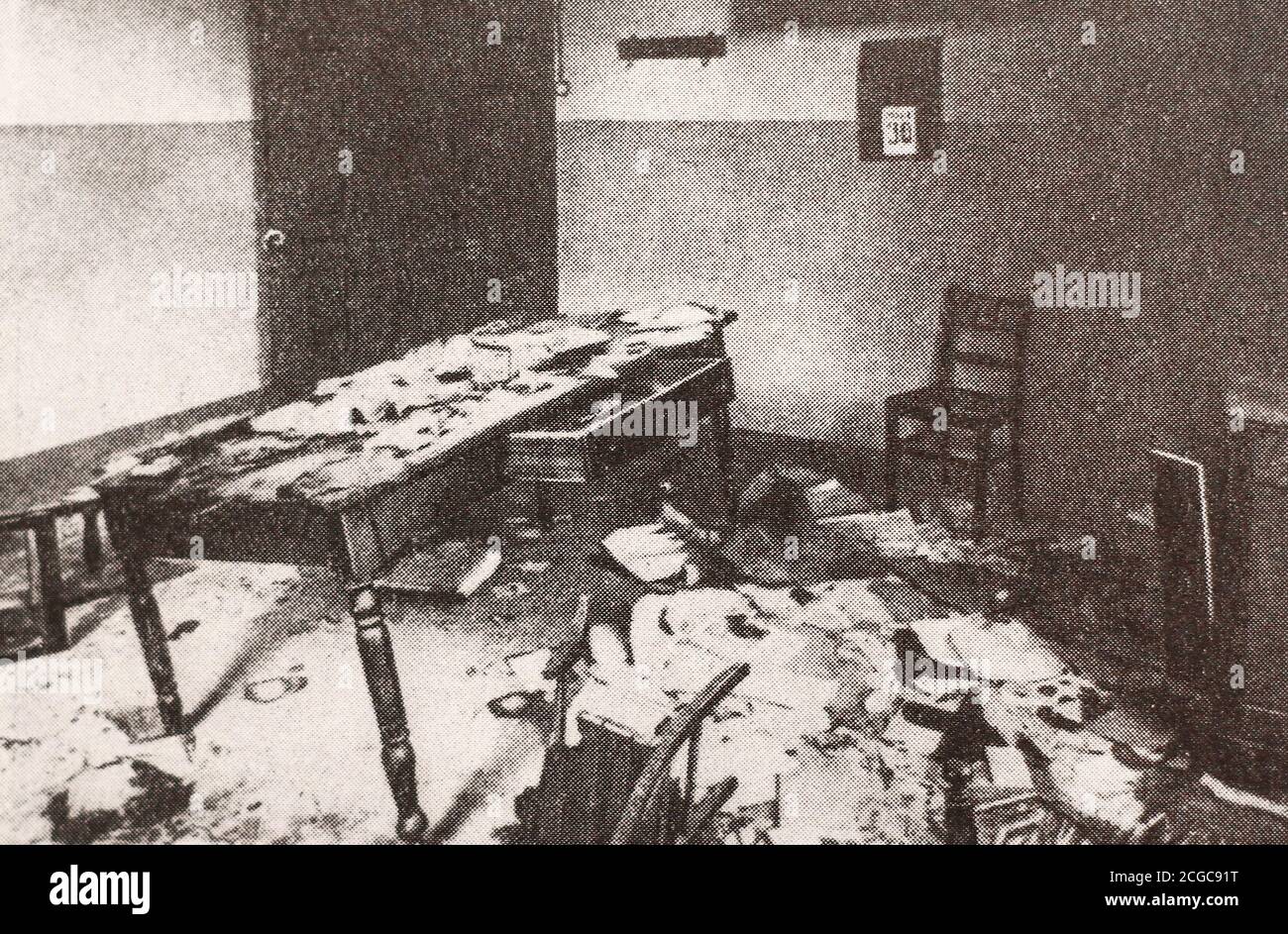 I locali del Partito Comunista di Torino, distrutti dai nazisti nel dicembre 1922. Foto Stock
