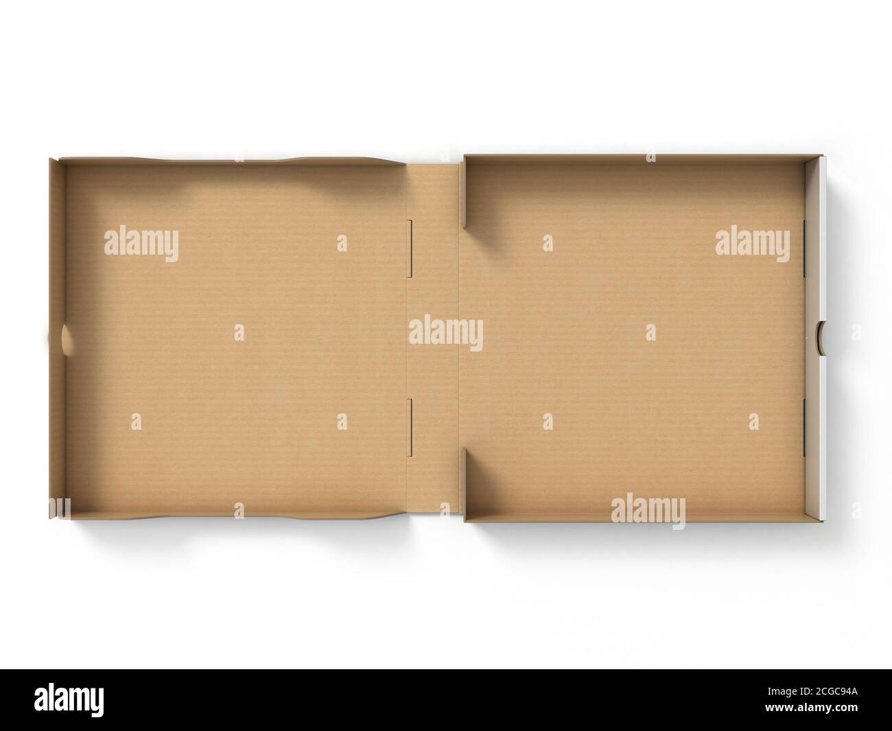 aprire il rendering 3d della pizza box Foto Stock