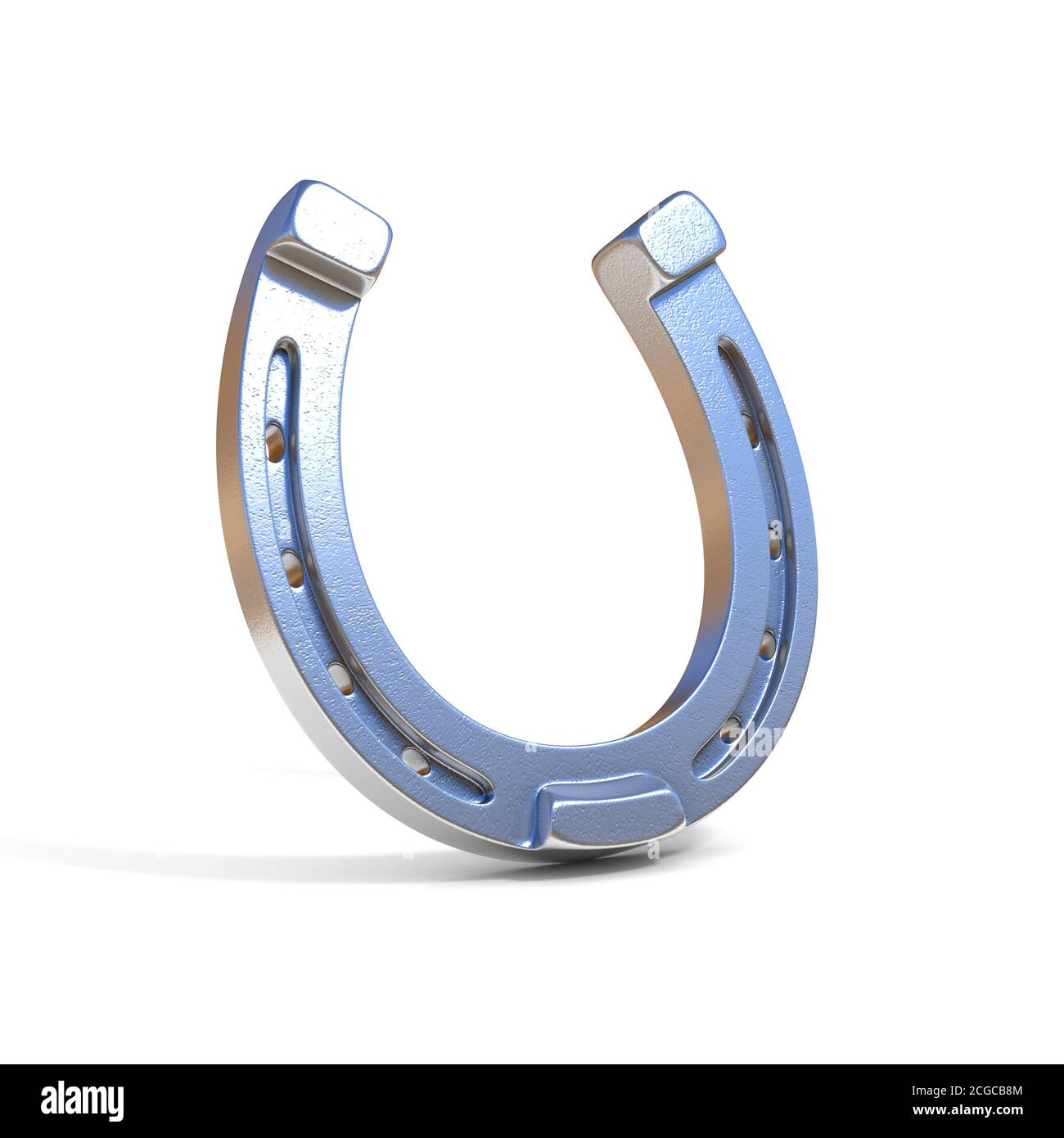 horseshoe su sfondo bianco illustrazione 3d Foto Stock