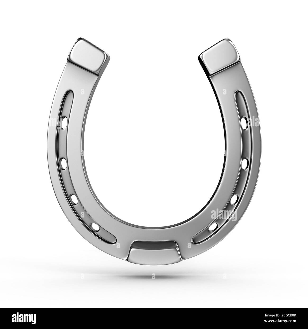 horseshoe su sfondo bianco illustrazione 3d Foto Stock